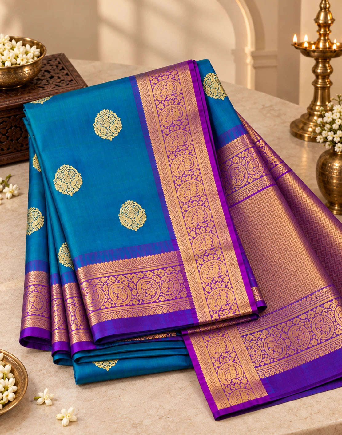 PEACOCK SHADED SAREE