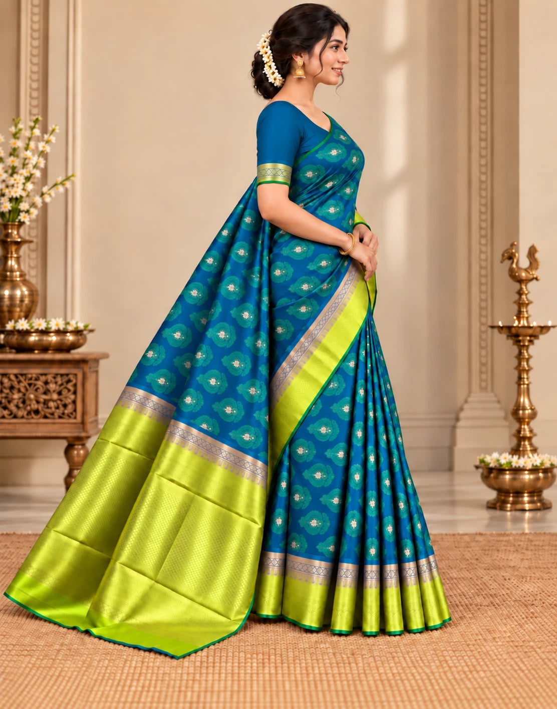 Peacock heritage Silk Saree