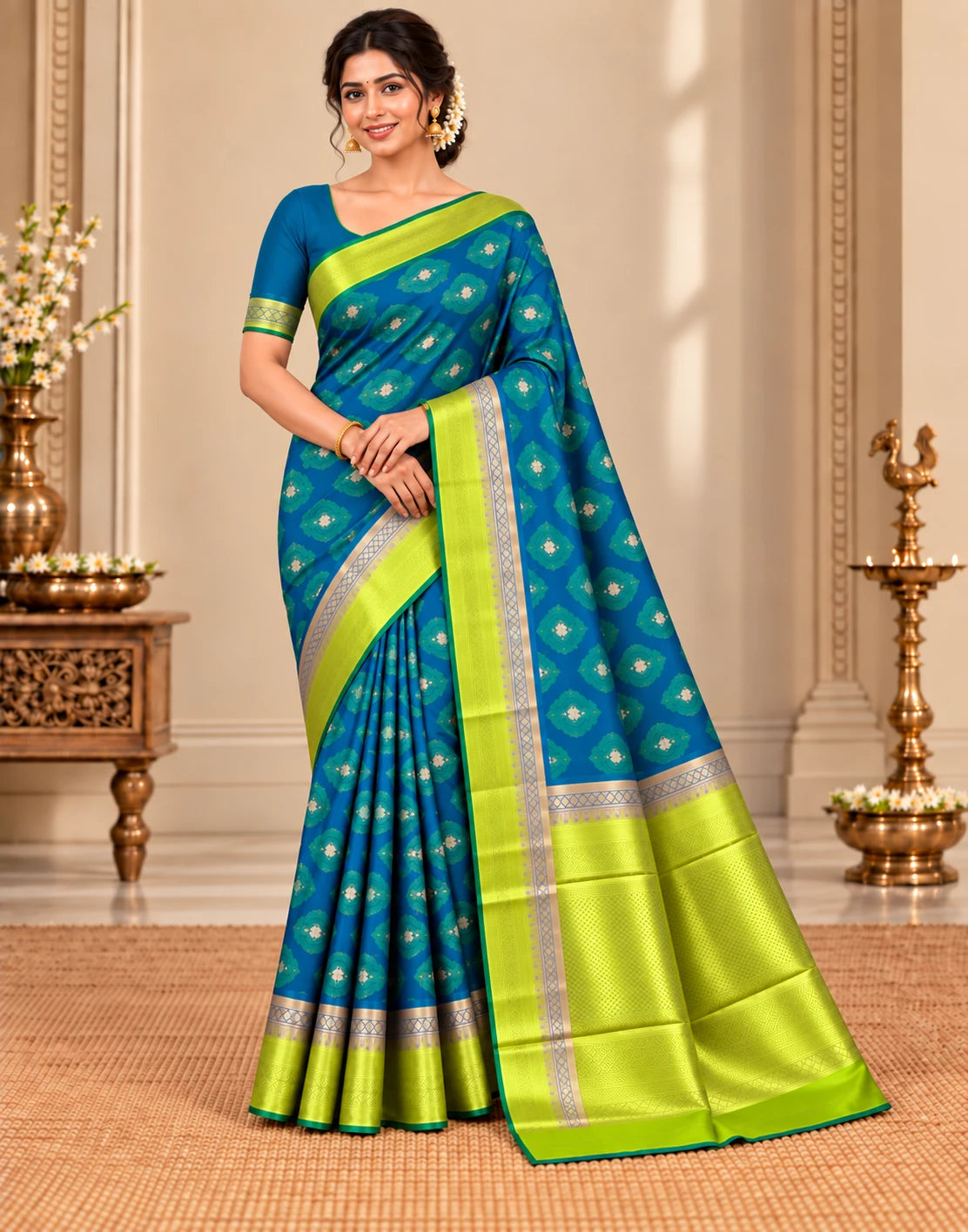 Peacock heritage Silk Saree