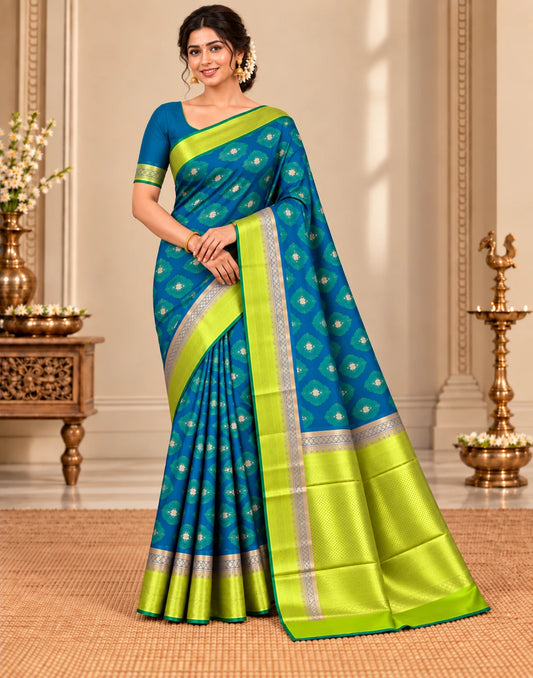 Peacock heritage Silk Saree