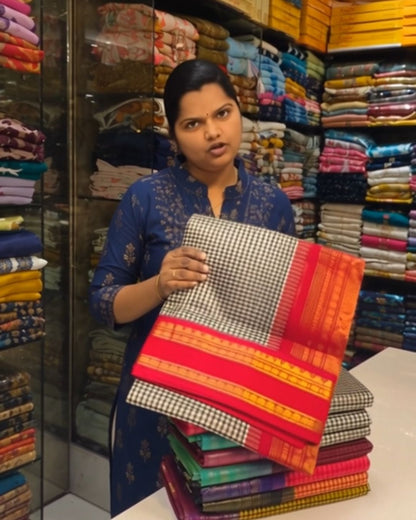 Pink Zebra Silk Saree