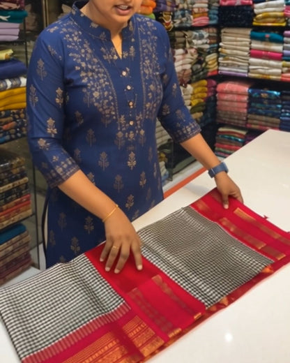 Pink Zebra Silk Saree