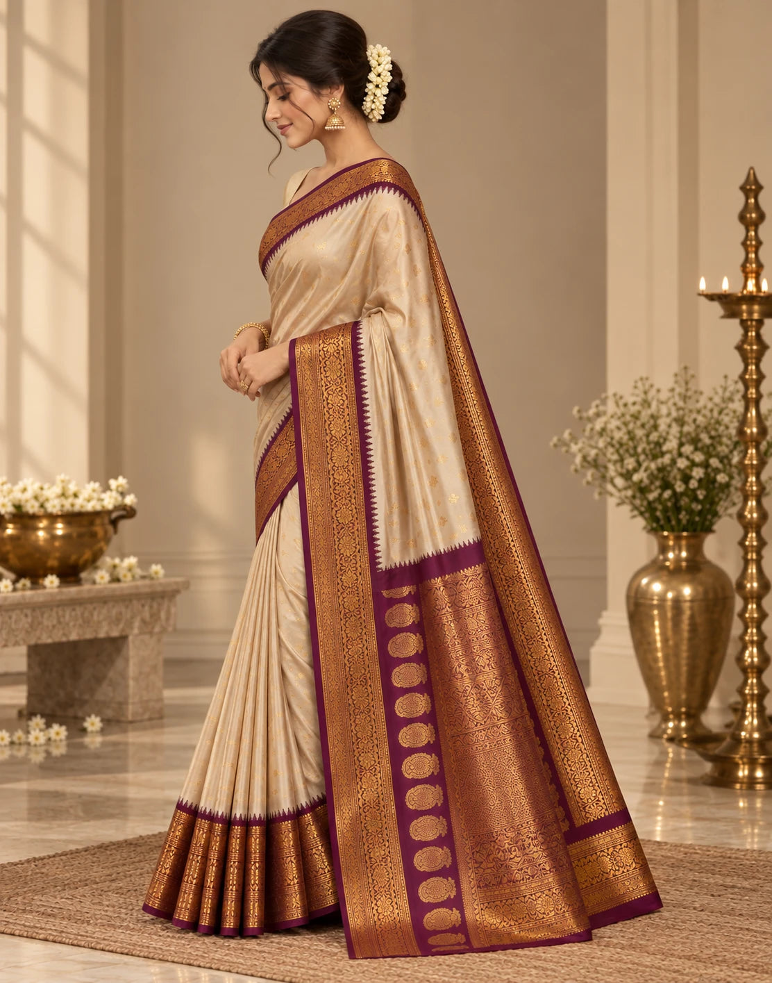 Purple Silk Saree