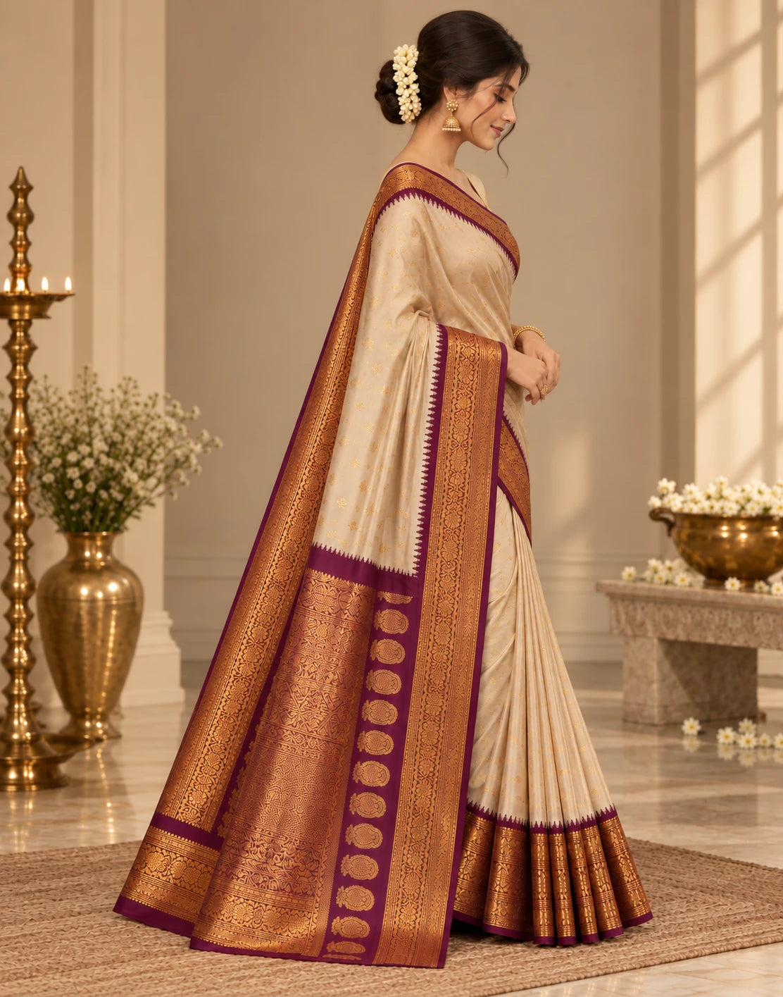 Purple Silk Saree