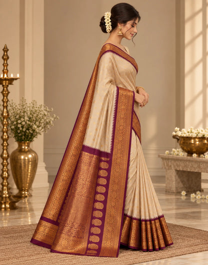 Purple Silk Saree