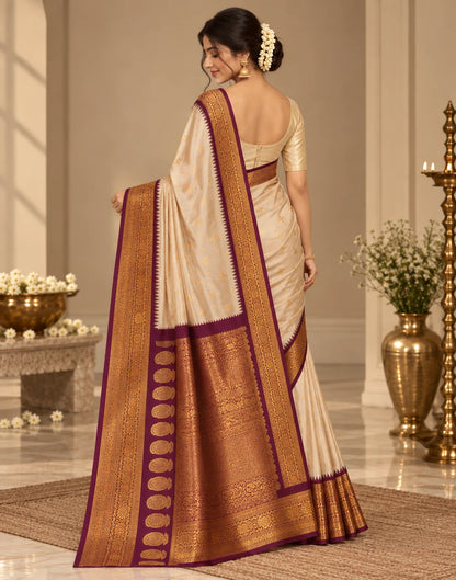 Purple Silk Saree