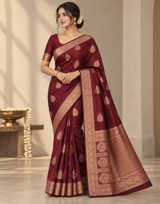 RED DATES SAREE