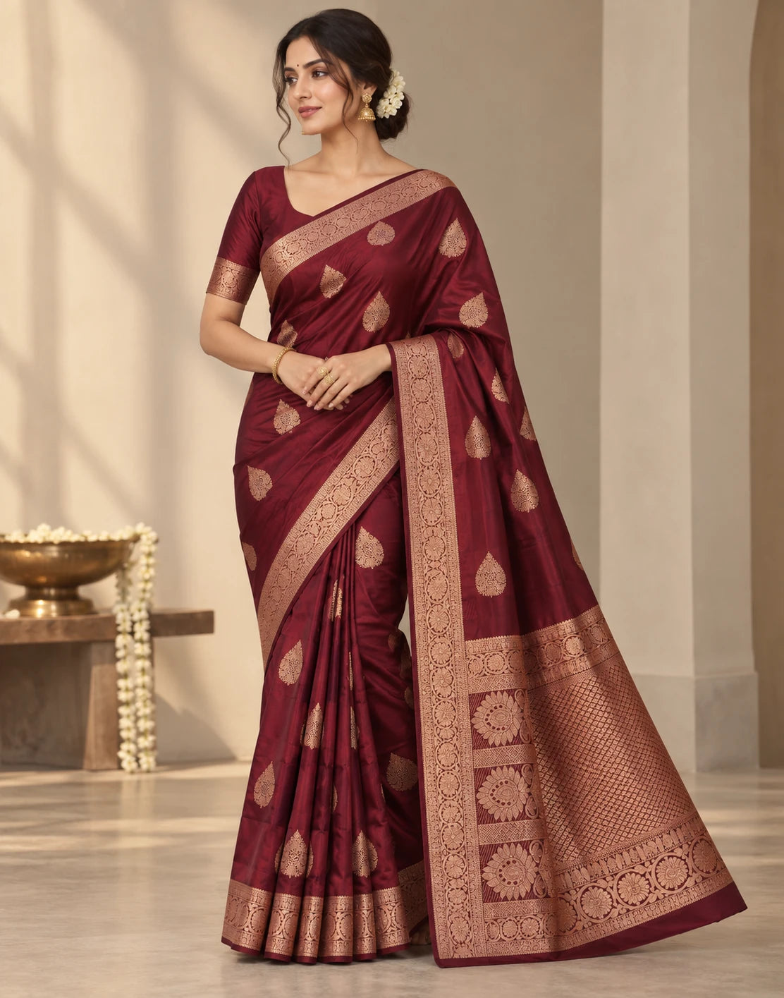 RED DATES SAREE