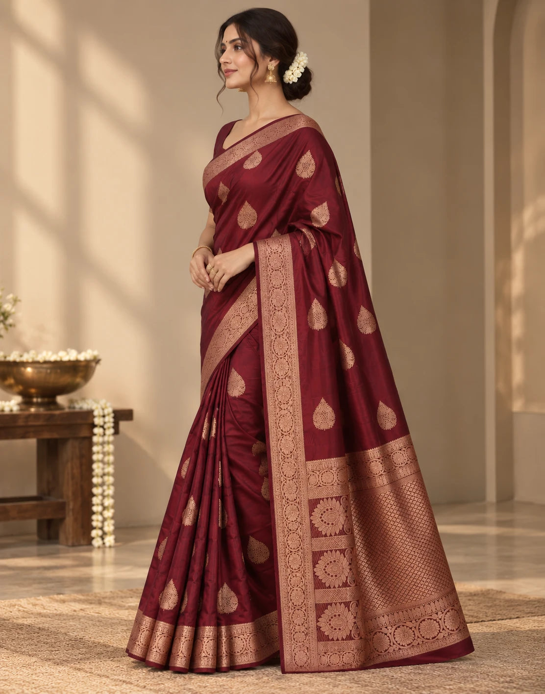 RED DATES SAREE