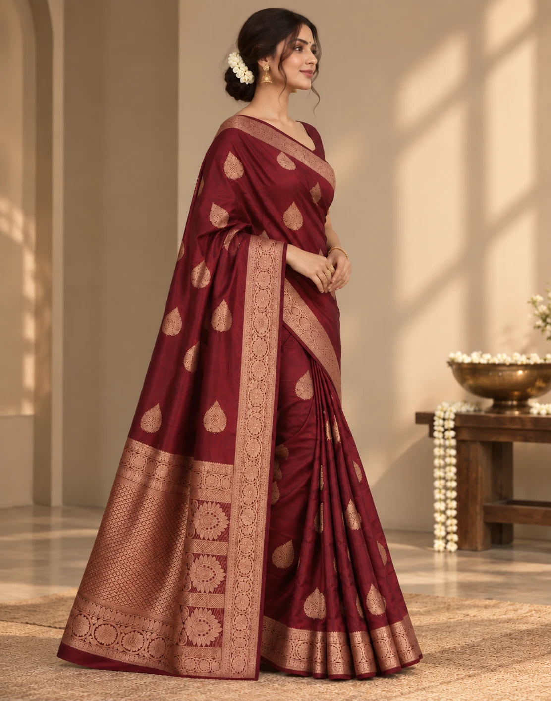 RED DATES SAREE