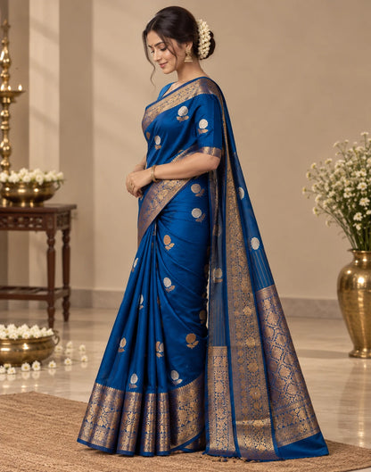 ROYAL BLUE BANARASI SILK SAREE