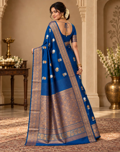 ROYAL BLUE BANARASI SILK SAREE