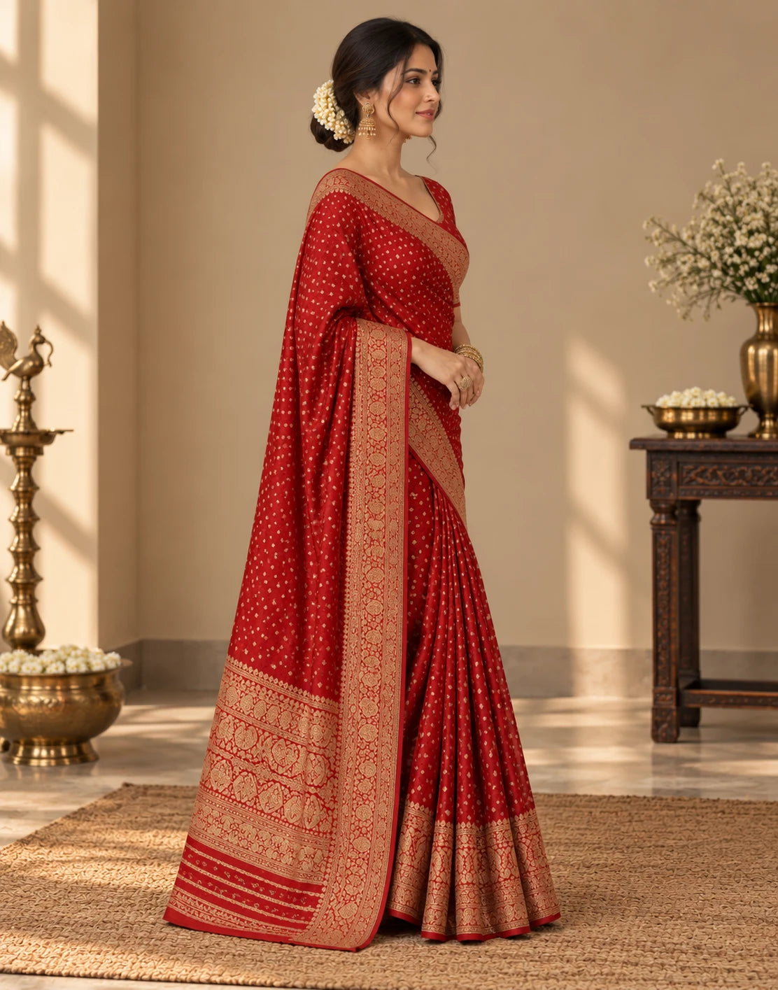 Red Banarsi Silk Saree
