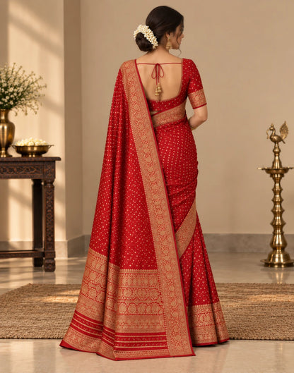 Red Banarsi Silk Saree