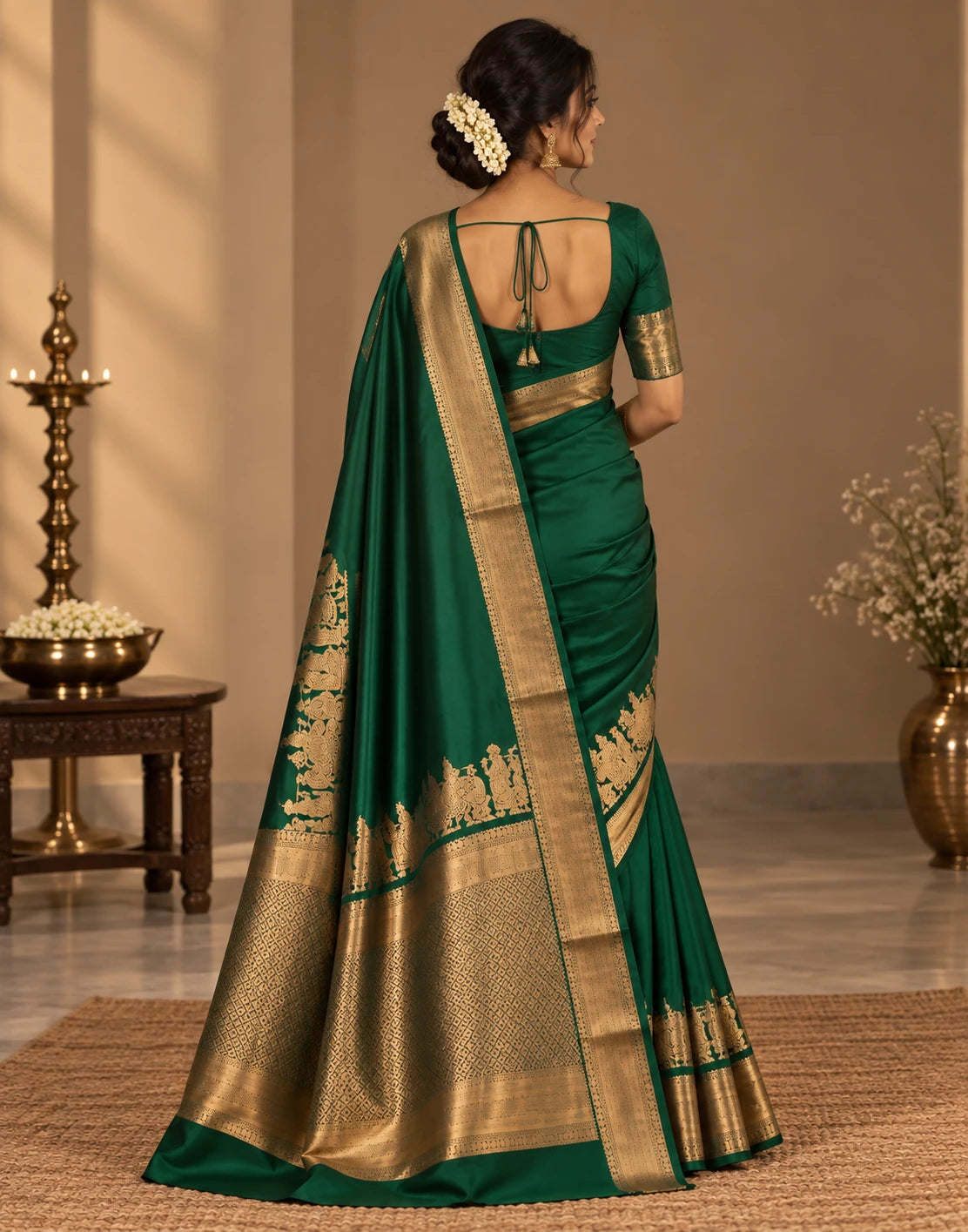 Rich Green Silk Saree