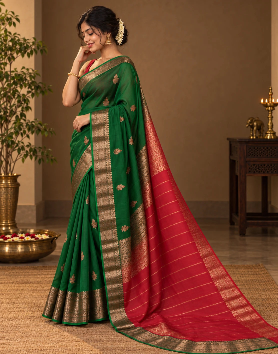 Sheer Green Silk Saree