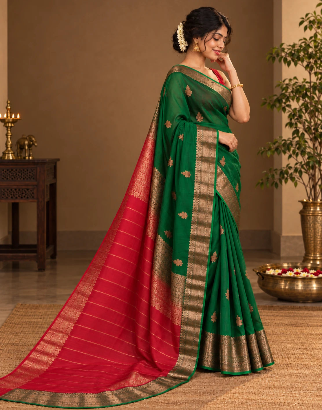 Sheer Green Silk Saree