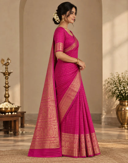 Shringar Pink Silk Saree