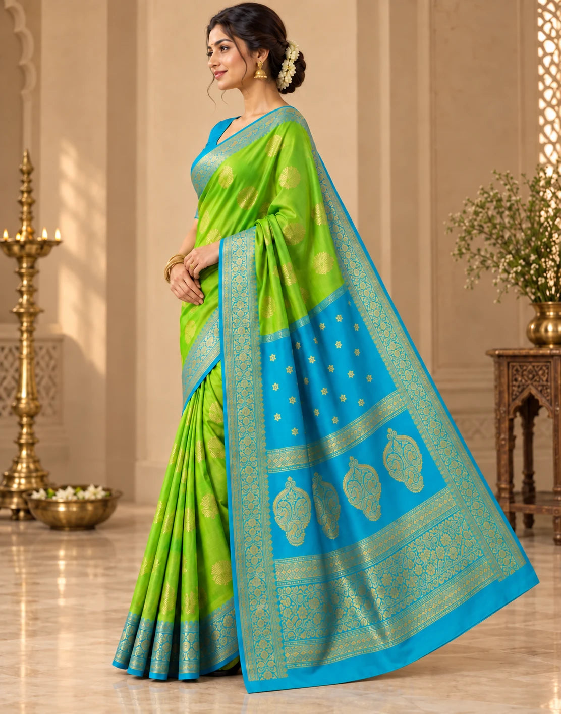Sublime Peacock Silk Saree