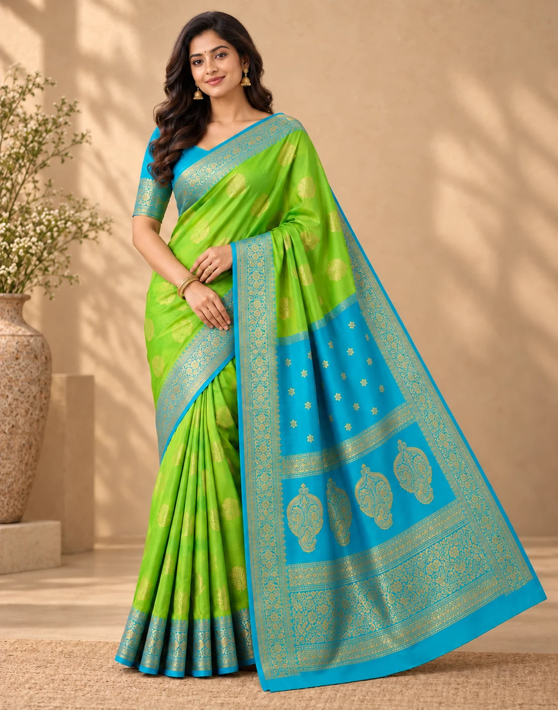 Sublime Peacock Silk Saree
