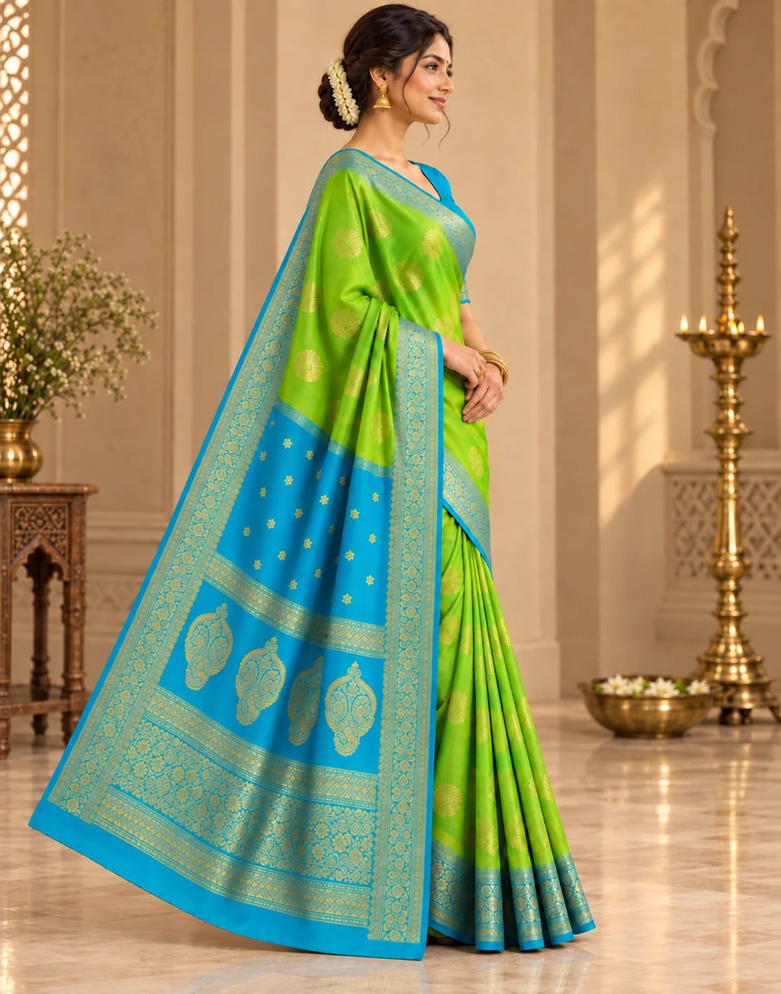 Sublime Peacock Silk Saree