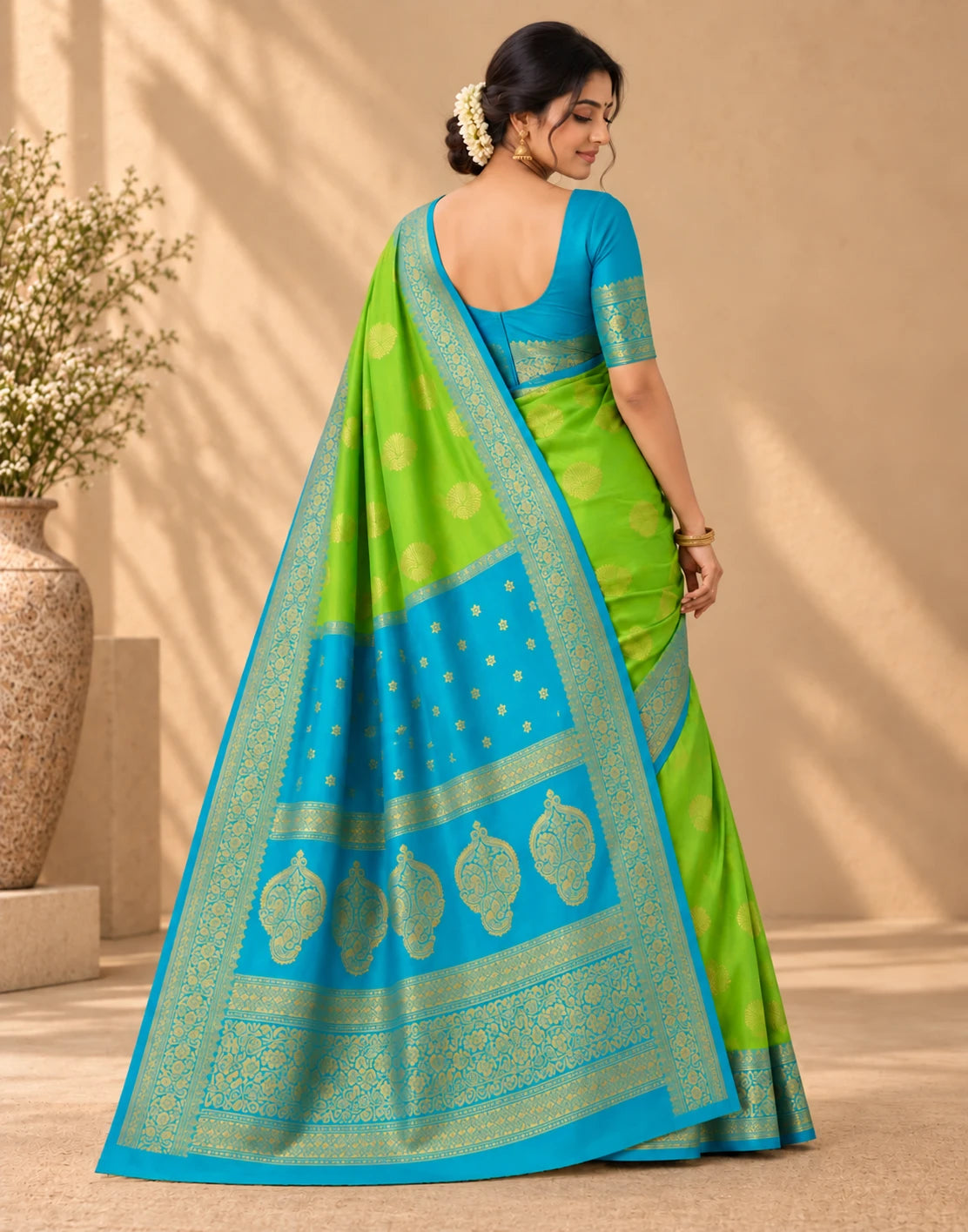Sublime Peacock Silk Saree