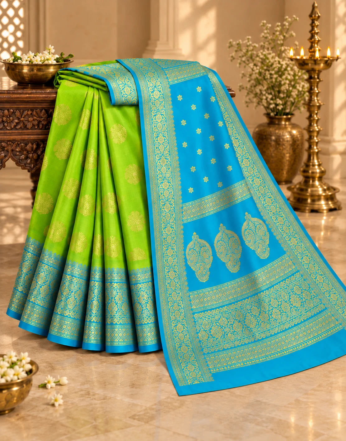Sublime Peacock Silk Saree
