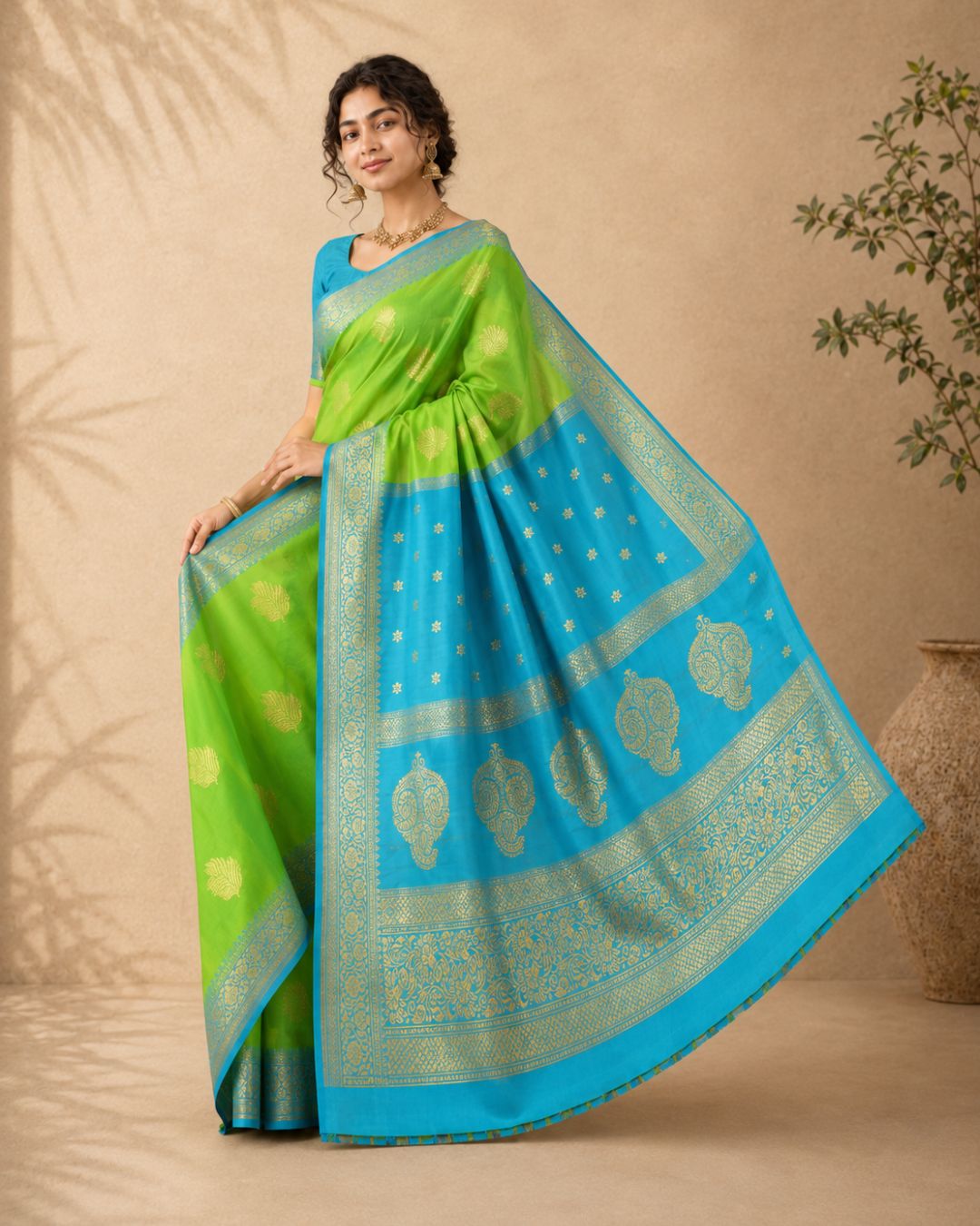 Sublime Peacock Silk Saree