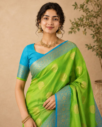 Sublime Peacock Silk Saree
