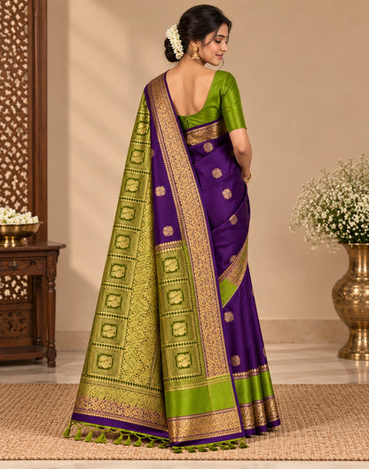 Vibrant Parrot Weave Saree