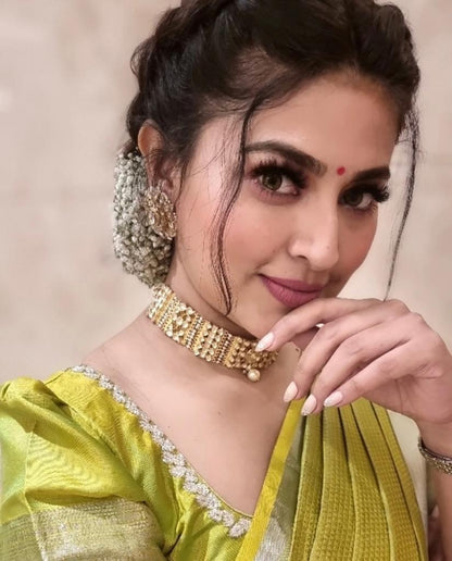 Pista-Green Kanchipuram Silk