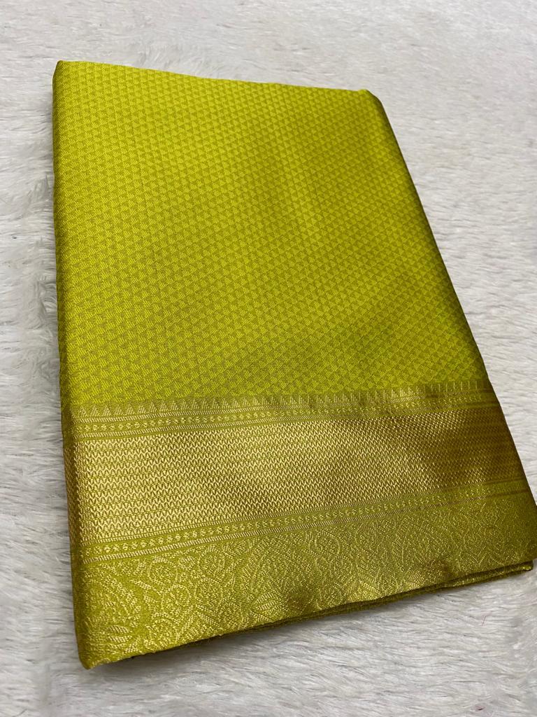 Pista-Green Kanchipuram Silk