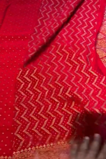 Red Banarsi Silk Saree