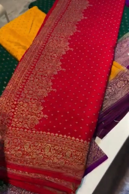 Red Banarsi Silk Saree