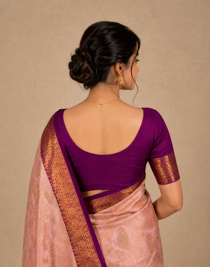 Magenta-Pink Kanjivaram Silk Saree