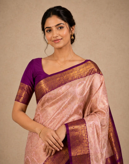 Magenta-Pink Kanjivaram Silk Saree
