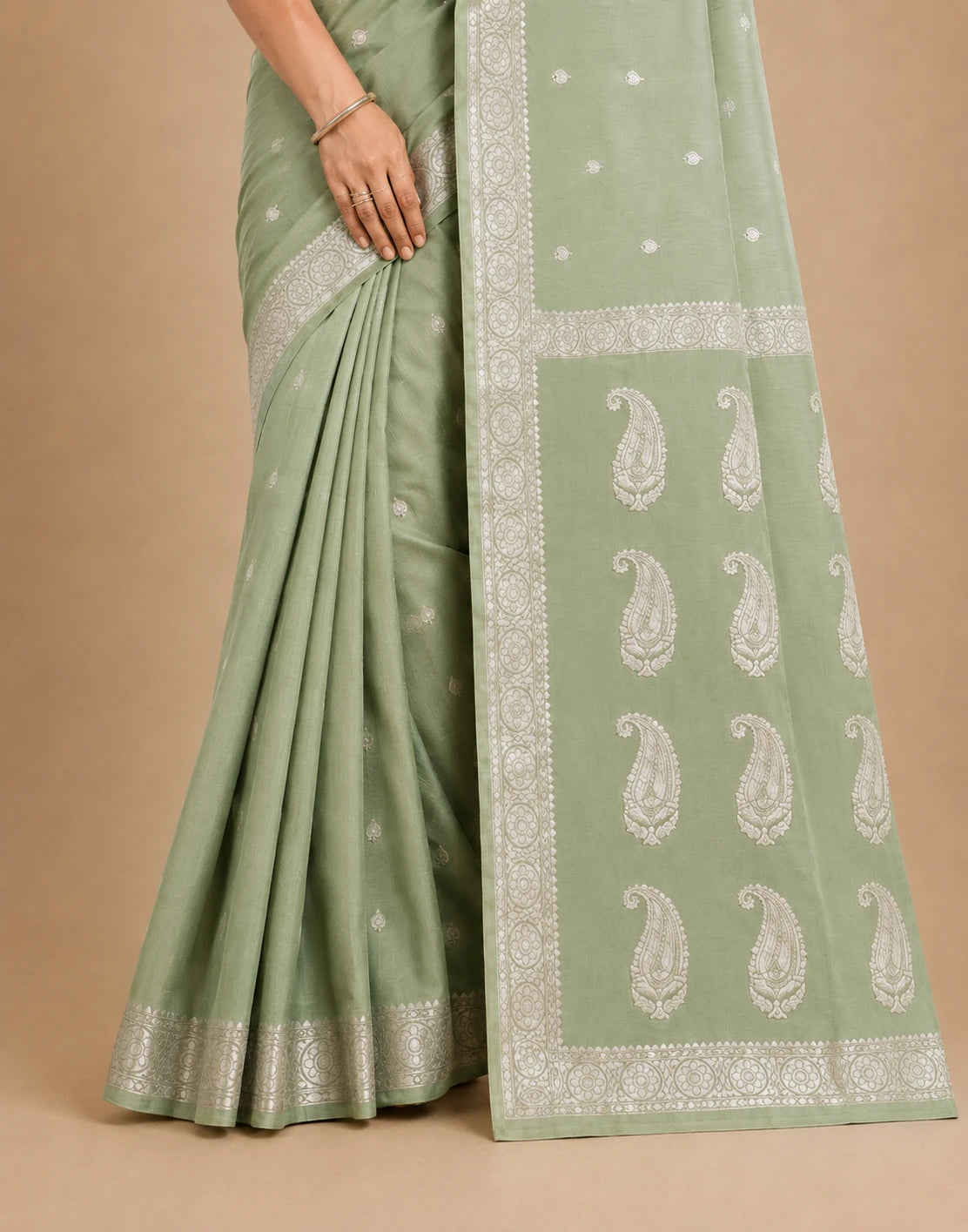 Mehreen Pista Silk Saree