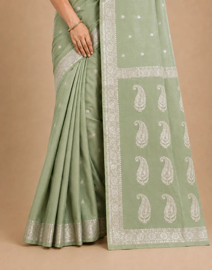 Mehreen Pista Silk Saree