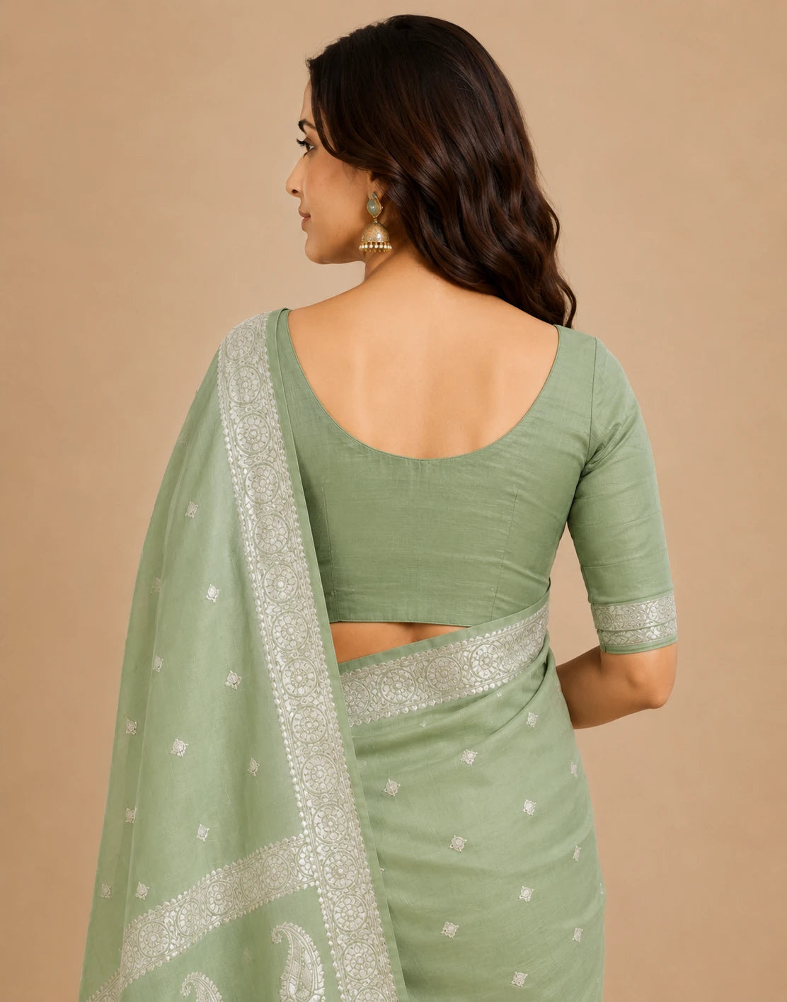 Mehreen Pista Silk Saree