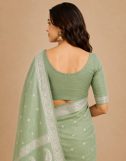 Mehreen Pista Silk Saree
