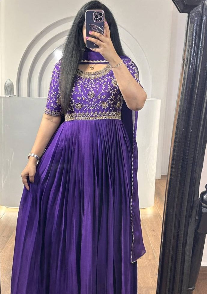 1230-PURPLE ANARKALI