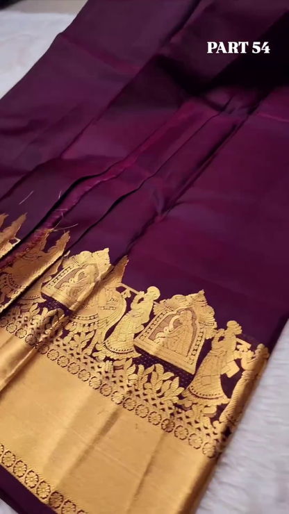 Kanchipuram Purple Silk Sree