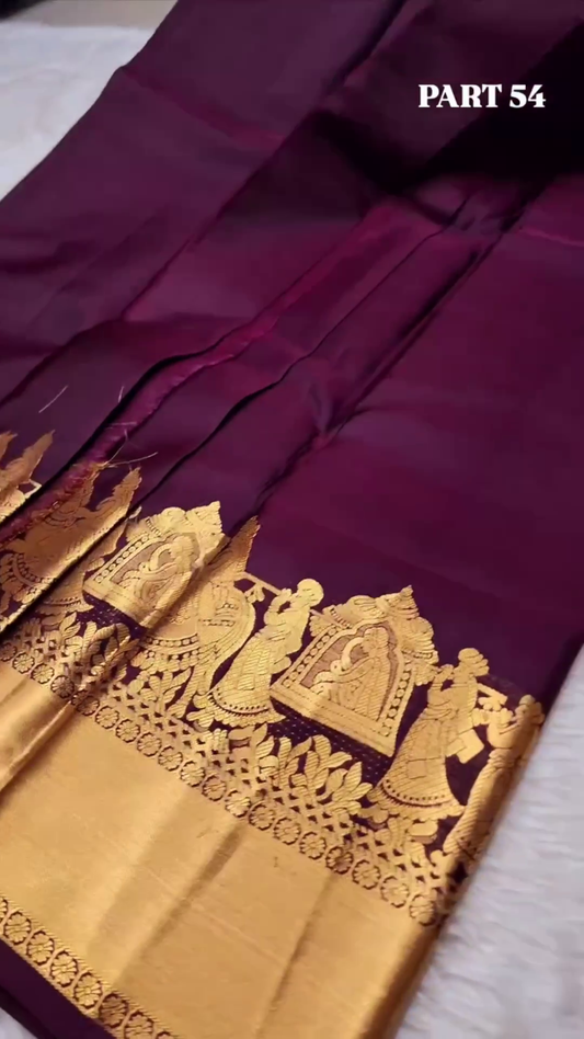 Kanchipuram Purple Silk Sree