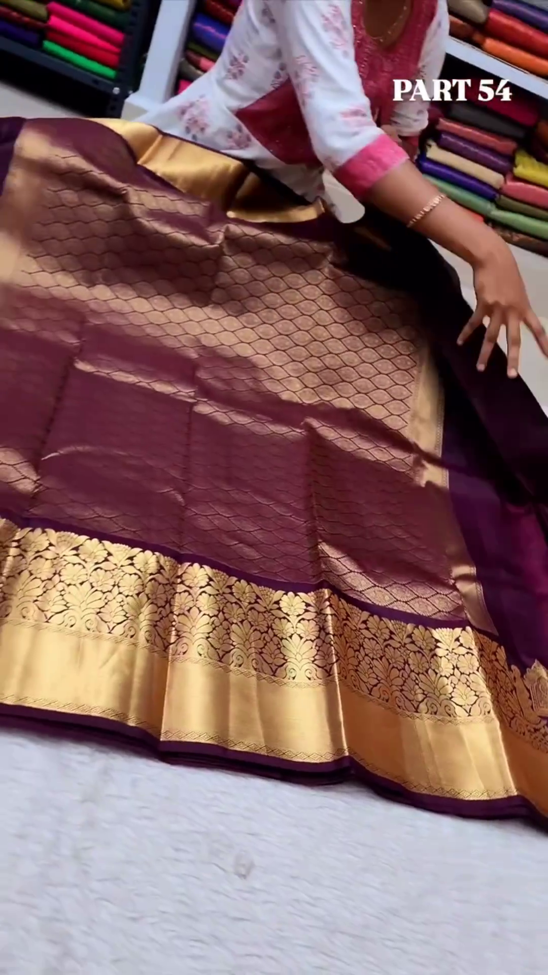 Kanchipuram Purple Silk Sree