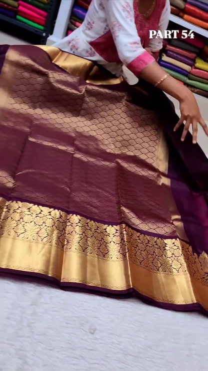 Kanchipuram Purple Silk Sree