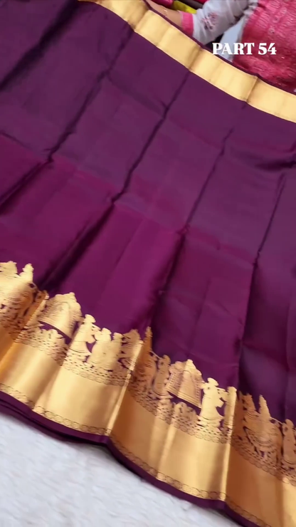 Kanchipuram Purple Silk Sree