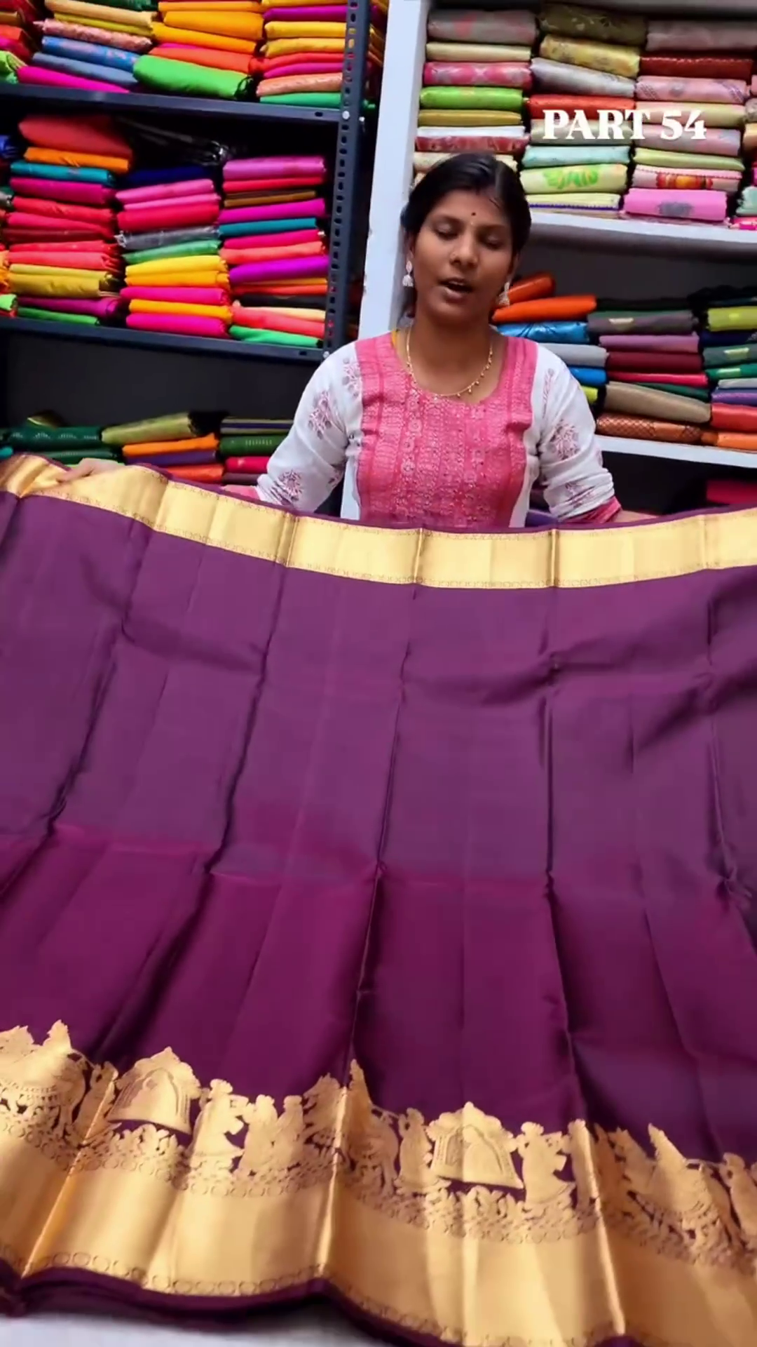 Kanchipuram Purple Silk Sree