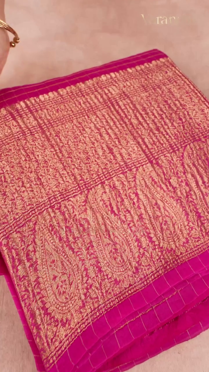 Shringar Pink Silk Saree